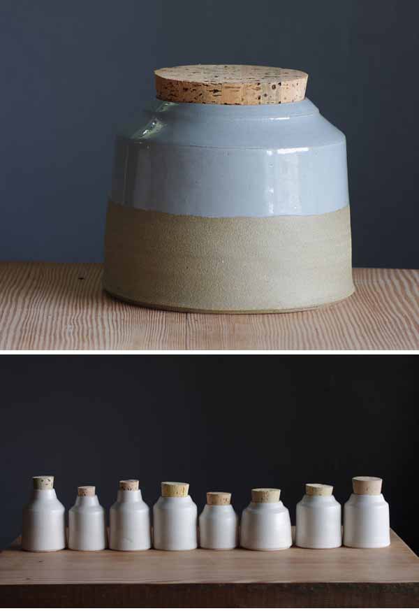 corked bottles by vitrified studio