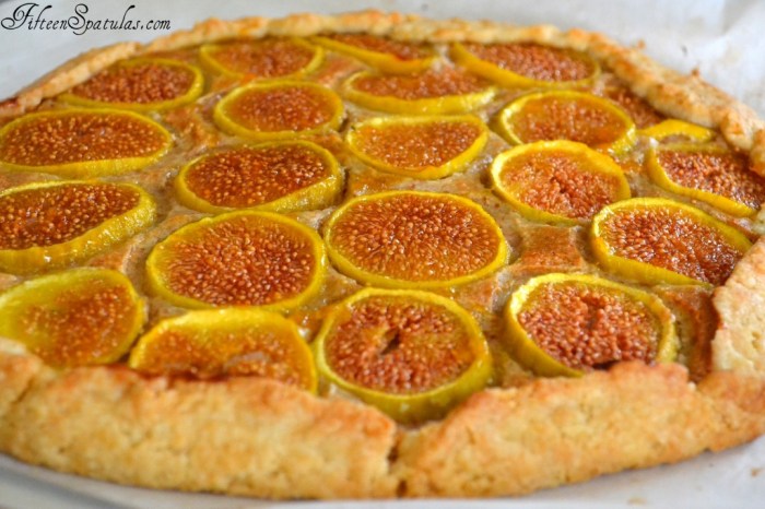 rustic fig almond tart
