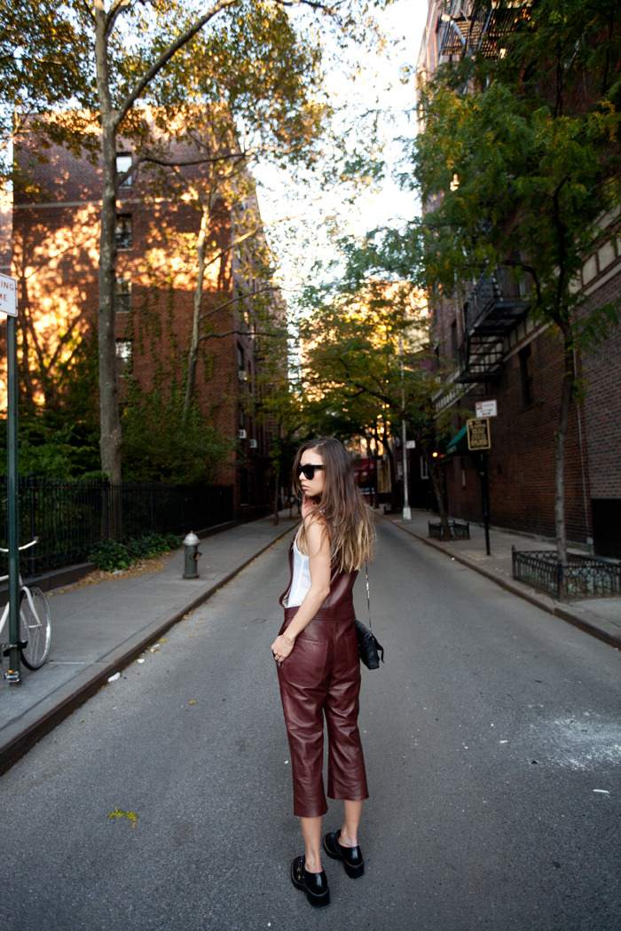 leather overalls via fashion toast