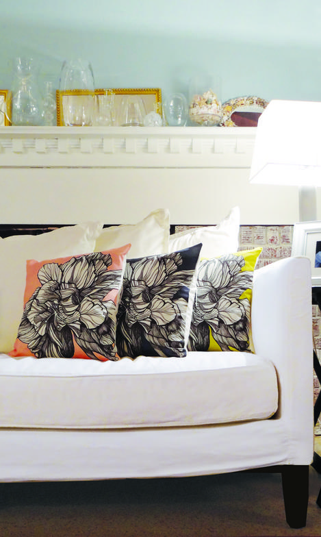 brownwilliam hibiscus pillows